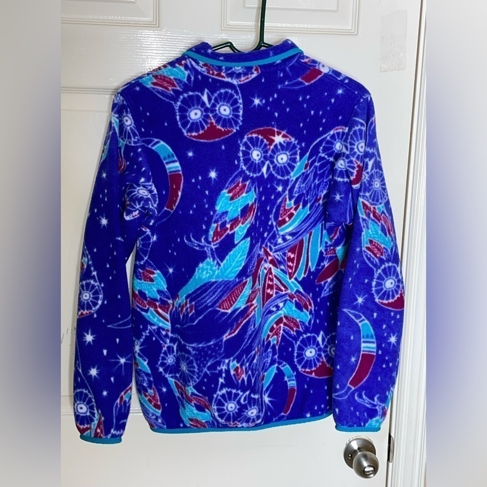 Vintage Patagonia Fleece Synchilla Jacket Rare Owl Creature Pattern womens M - Picture 4 of 13